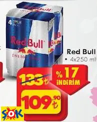 RED BULL ENERJİ İÇECEĞİ 4X250 ML RED BULL ENERJİ İÇECEĞİ 4X250 ML